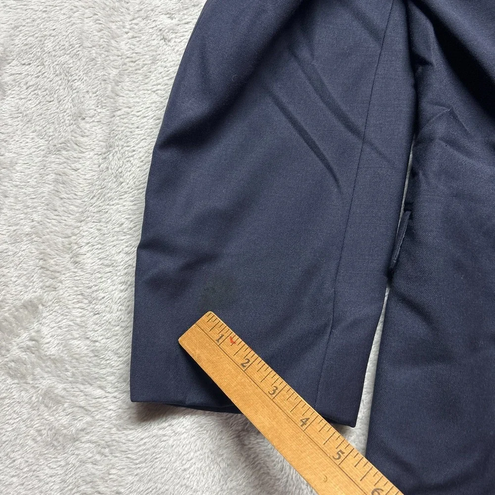 Lauren Ralph Lauren Blazer Mens 44R Navy Blue Gold Buttons Suit Jacket Wool READ